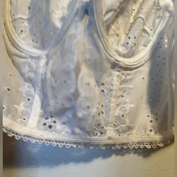 White eyelet bra corset top - Picture 13 of 17